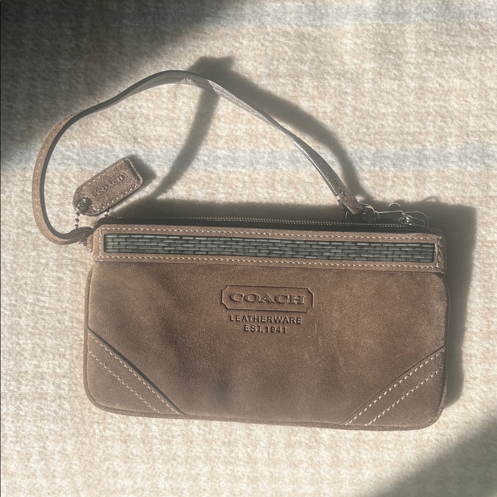 Coach Wristlet in Stone — Never used